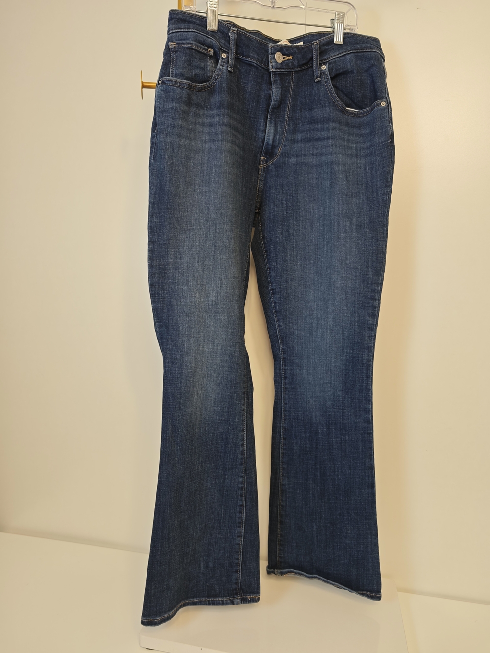Levis 725 High Rise Bootcut Jeans Dark Blue Denim W31 L30 18881-0160
